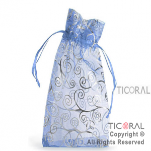 BOLSA ORGANZA CELESTE 13X20 ARABESCO HS3967-3 x 1